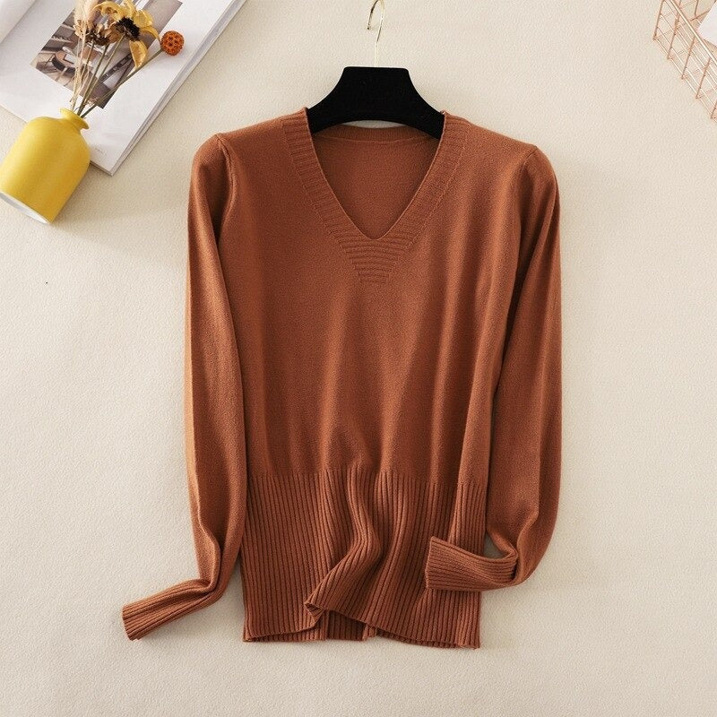 Knitted Long Sleeve Slim Pullover For Women-Soco Hoodie