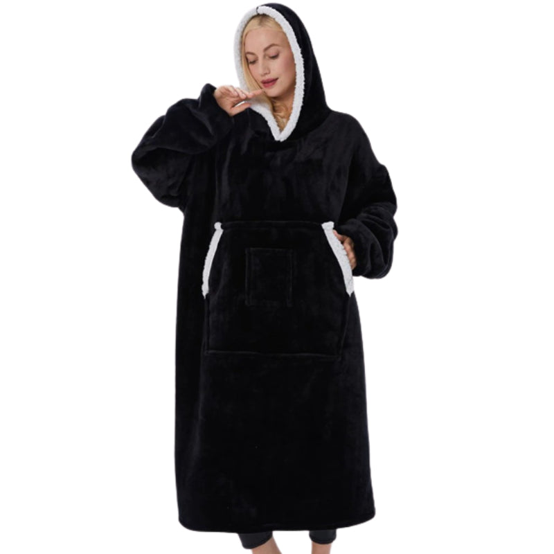 Winter Long Fleece Giant Oversized Blanket Hoodie-Soco Hoodie