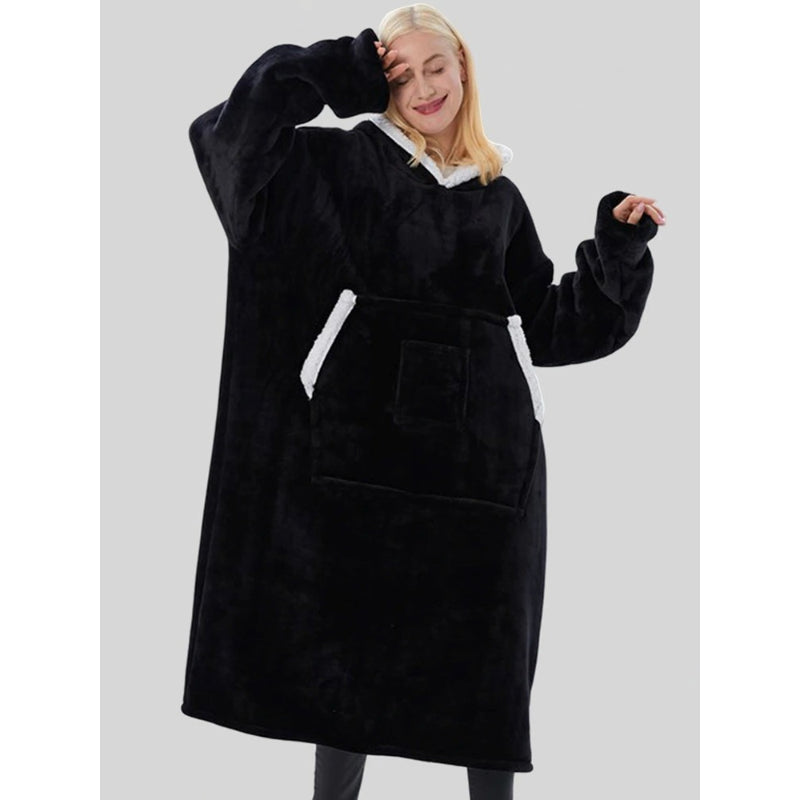 Winter Long Fleece Giant Oversized Blanket Hoodie-Soco Hoodie