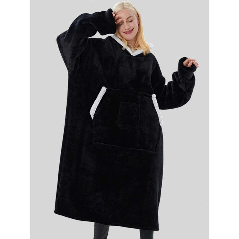 Winter Long Fleece Giant Oversized Blanket Hoodie-Soco Hoodie