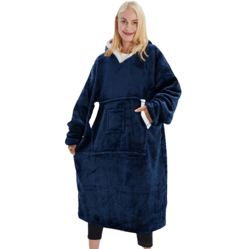Winter Long Fleece Giant Oversized Blanket Hoodie-Soco Hoodie