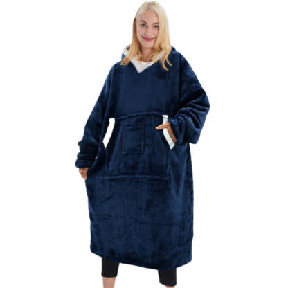 Winter Long Fleece Giant Oversized Blanket Hoodie-Soco Hoodie