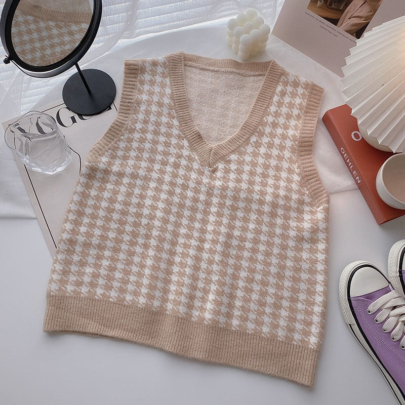 Casual Knitted Sleeveless Sweater Vest For Women-Soco Hoodie