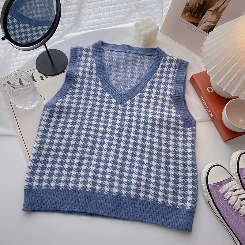 Casual Knitted Sleeveless Sweater Vest For Women-Soco Hoodie