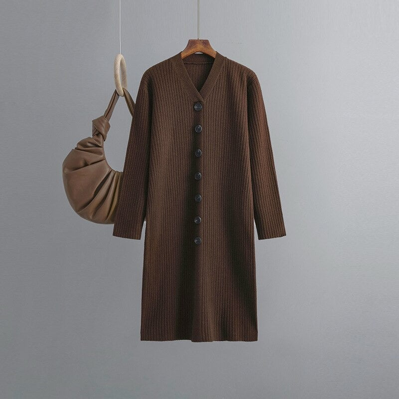 Oversize Long Knit Sweater Dresses For Women-Soco Hoodie