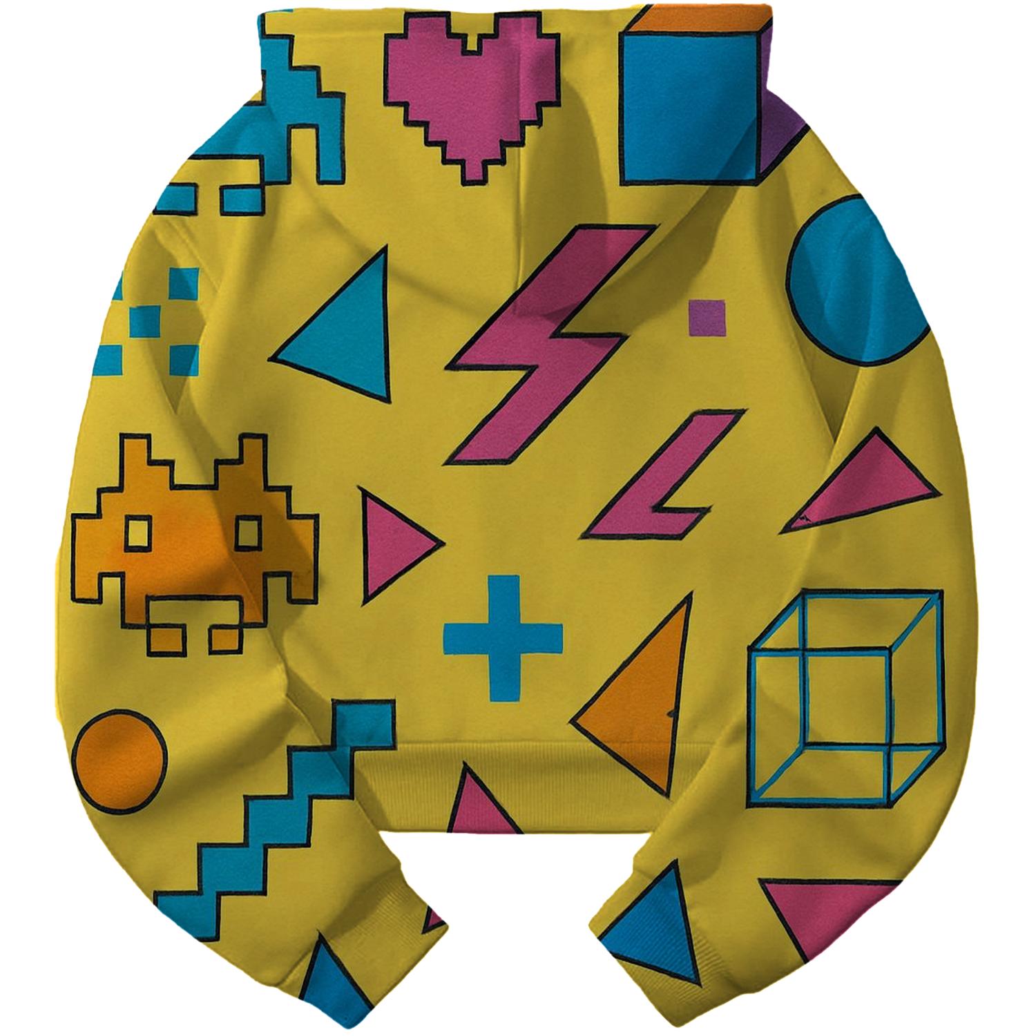 Digital Retro Patterns Hoodie