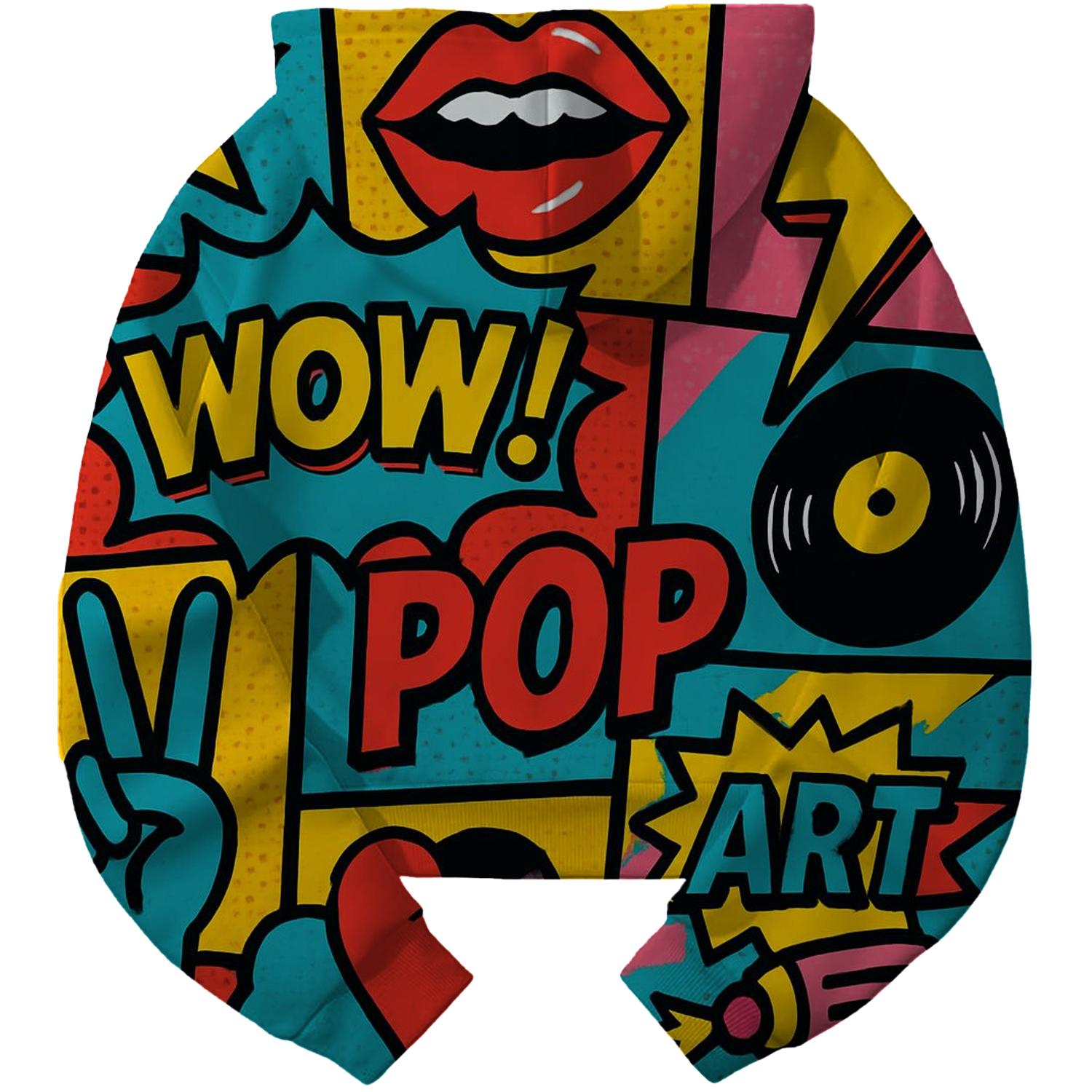 Pop Art Explosion Cropped Hoodie