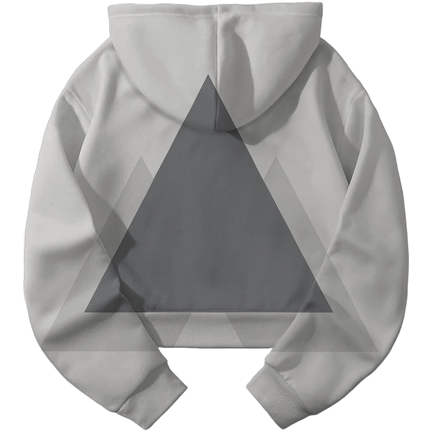 Layered Triangles Cropped Hoodie
