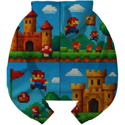 Pixel Art Dreams Cropped Hoodie