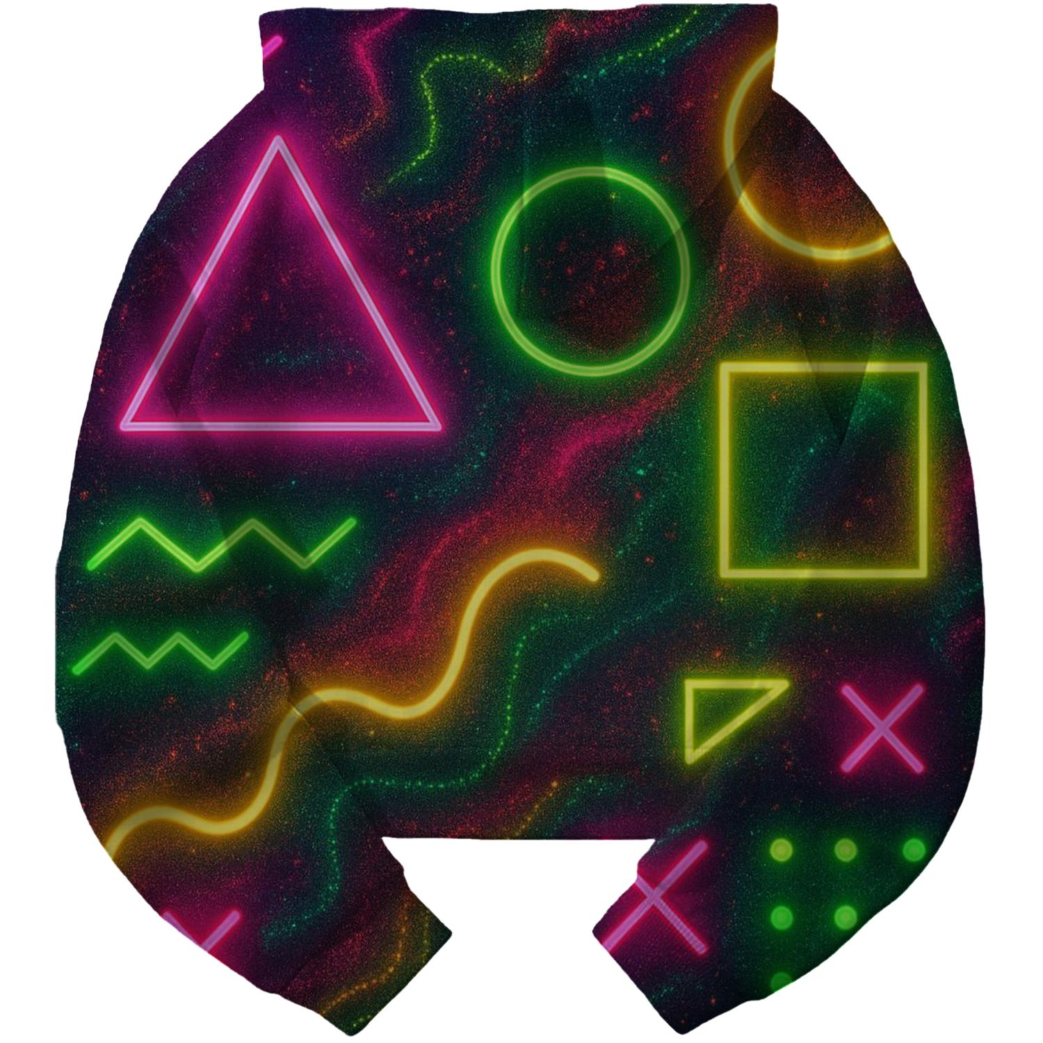 Neon Dreamscape Cropped Hoodie