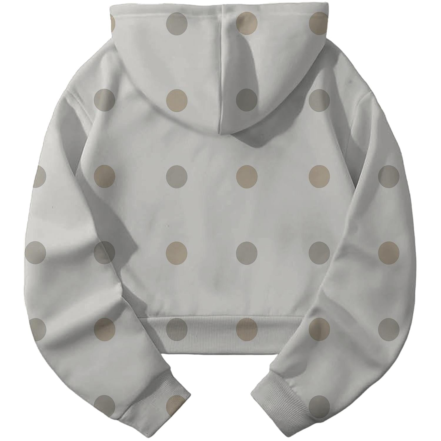 Dot Grid Mosaic Cropped Hoodie