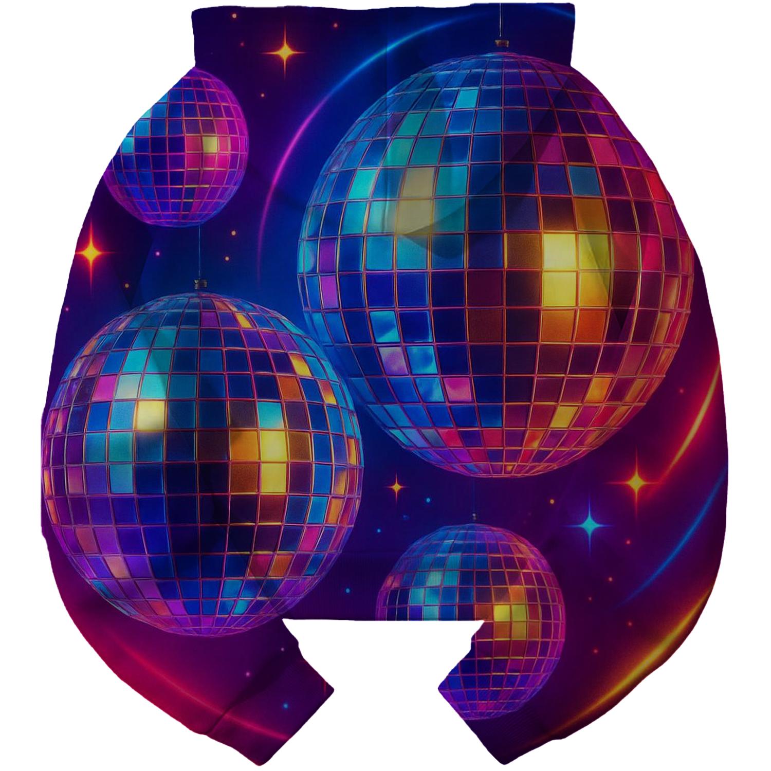 80s Disco Fever Cropped Hoodie