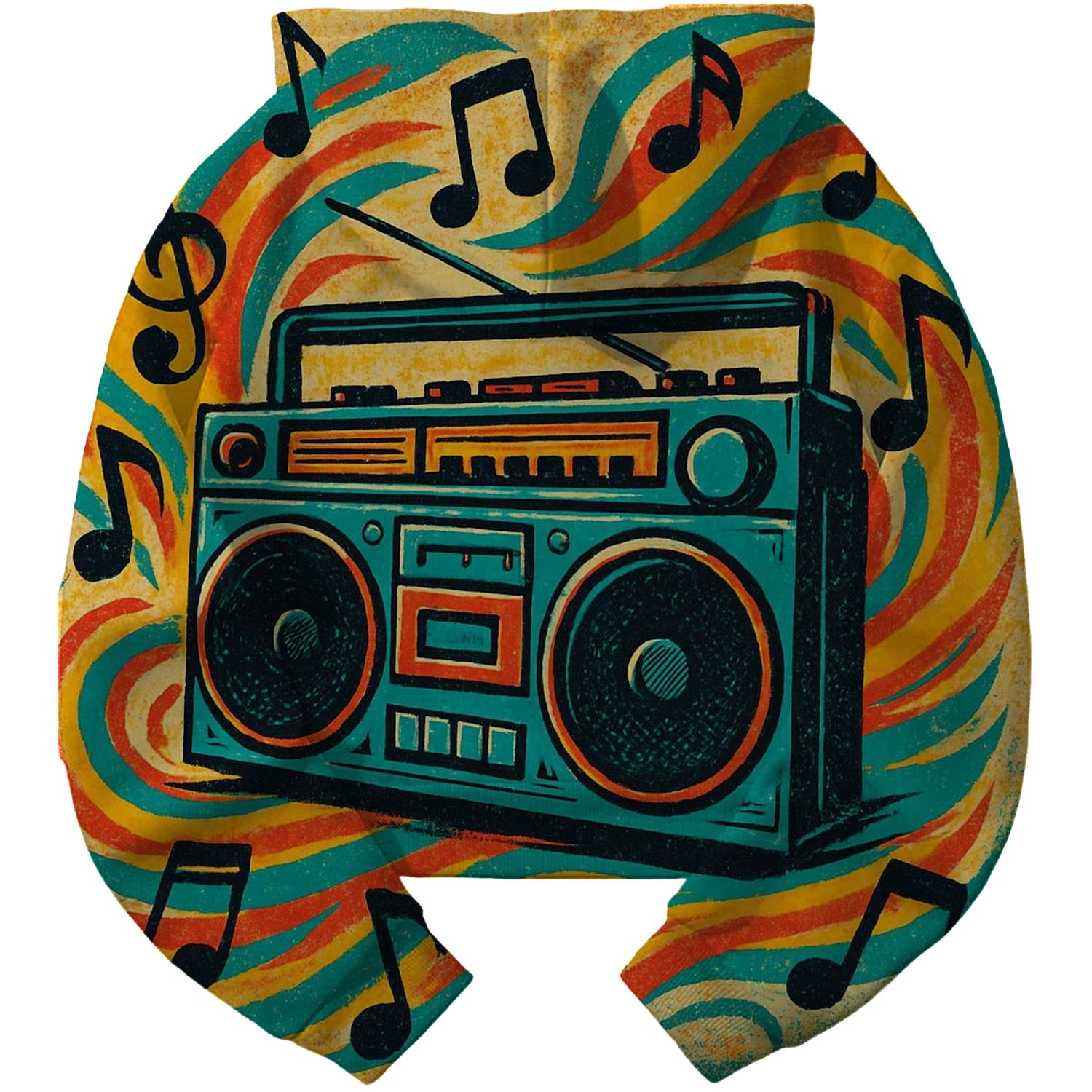 Boombox Jams Cropped Hoodie