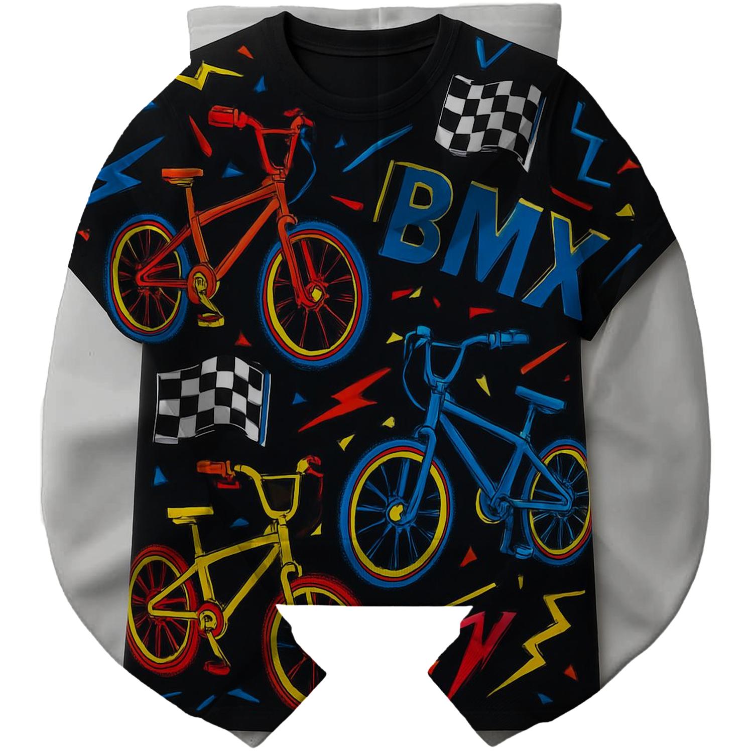 Classic 80s BMX Cropped Hoodie