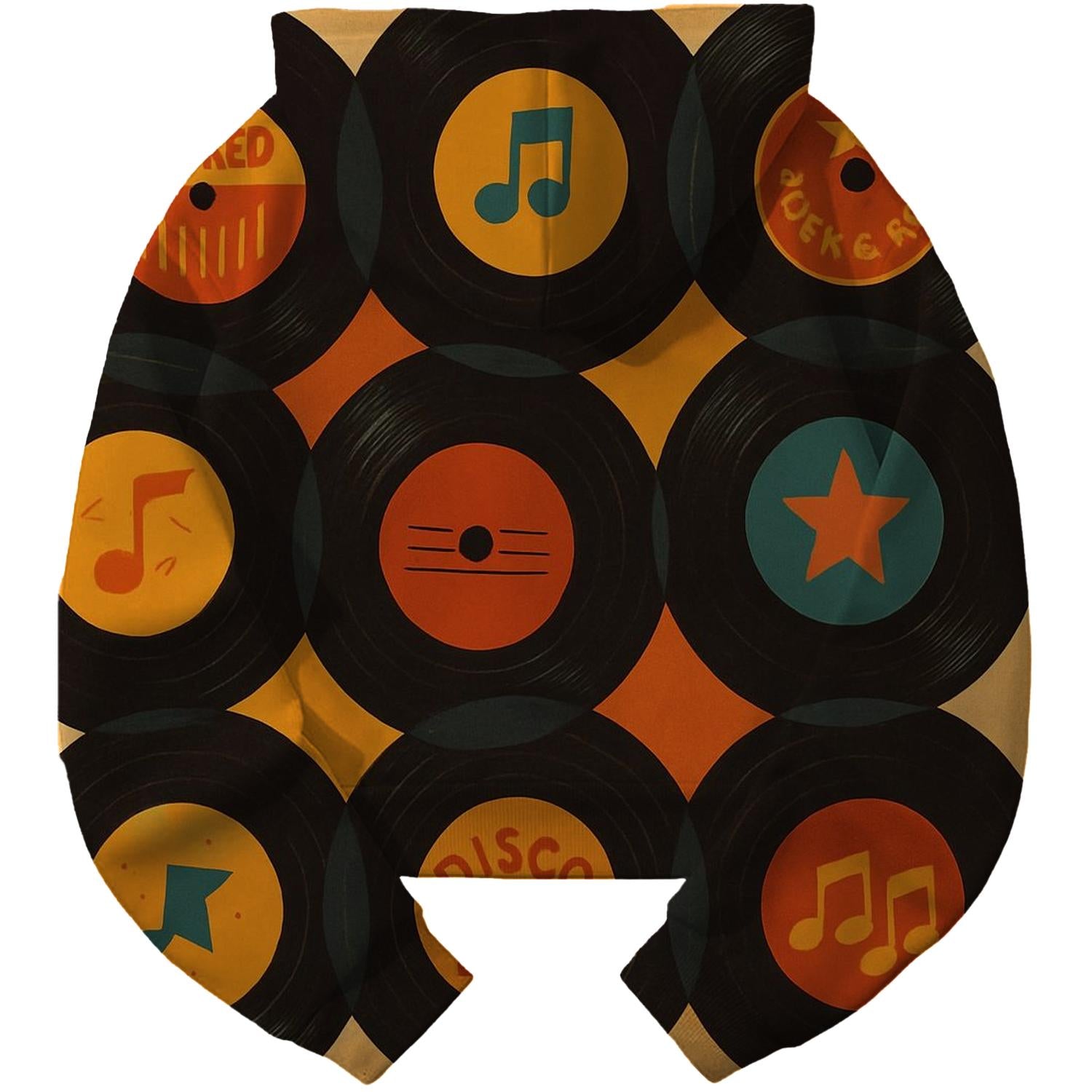 Vinyl Record Collection Cropped Hoodie