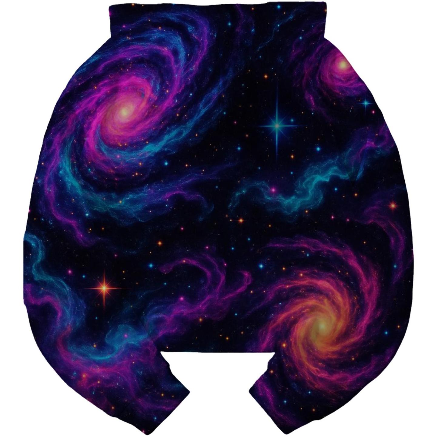Cosmic Neon Burst Cropped Hoodie