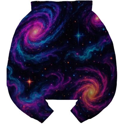 Cosmic Neon Burst Cropped Hoodie