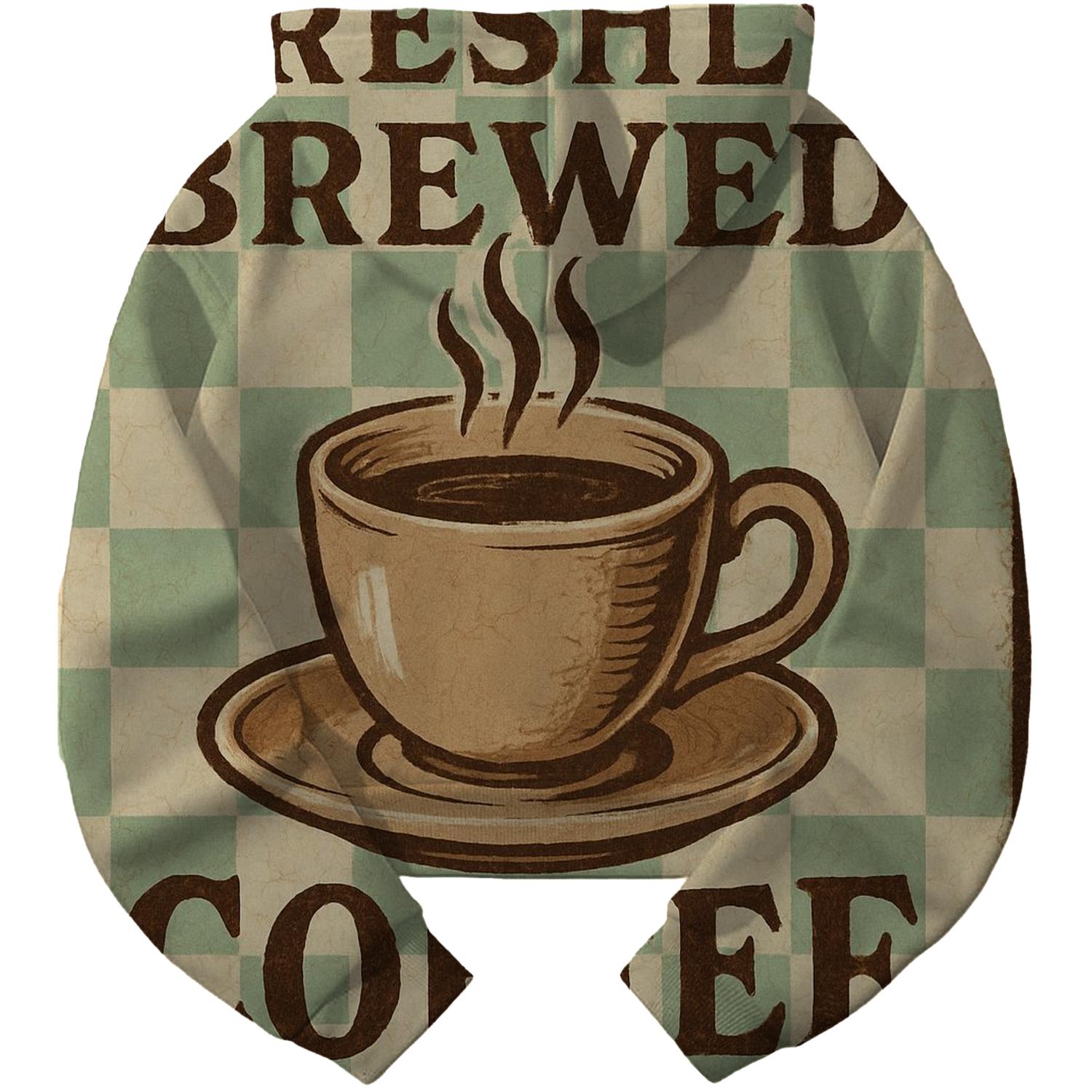 Retro Coffeehouse Chic Hoodie