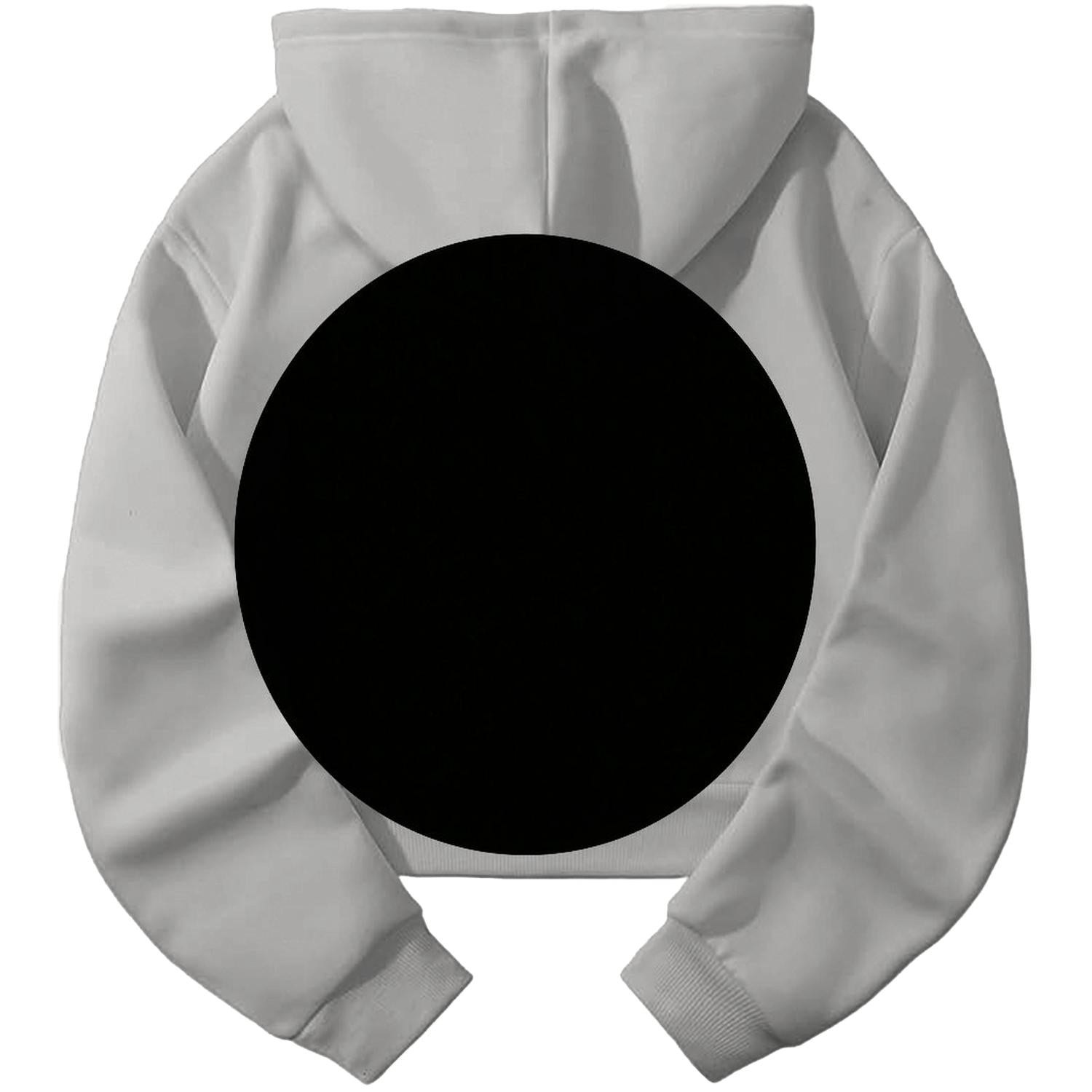 Single Circle Focus Cropped Hoodie