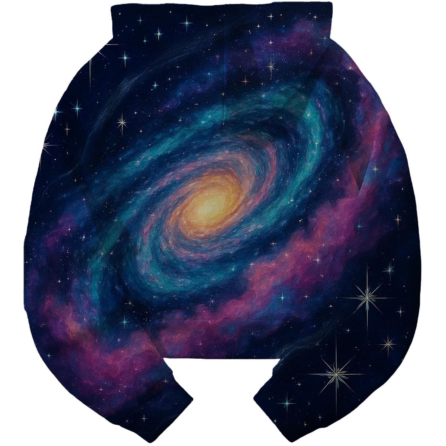 Stellar Luminescence Veil Cropped Hoodie