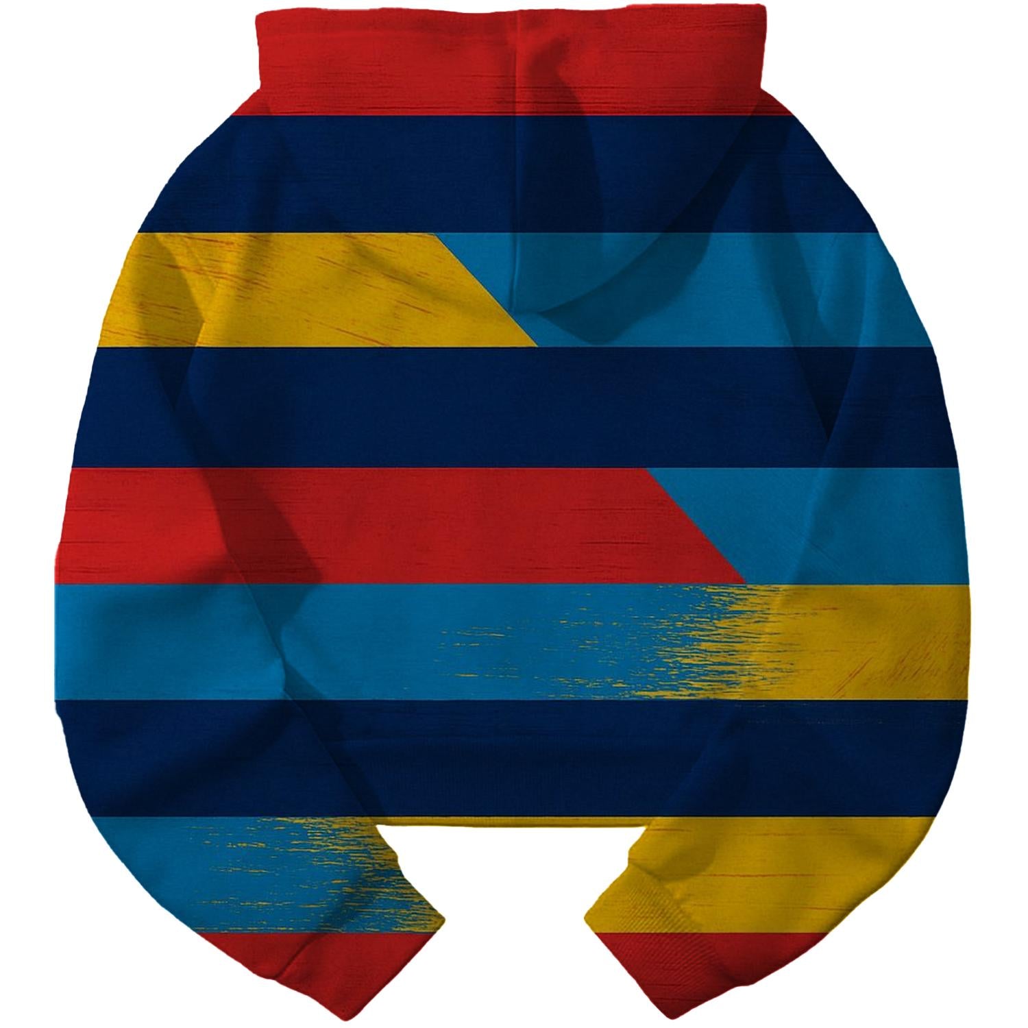 Bold 80s Stripes Cropped Hoodie