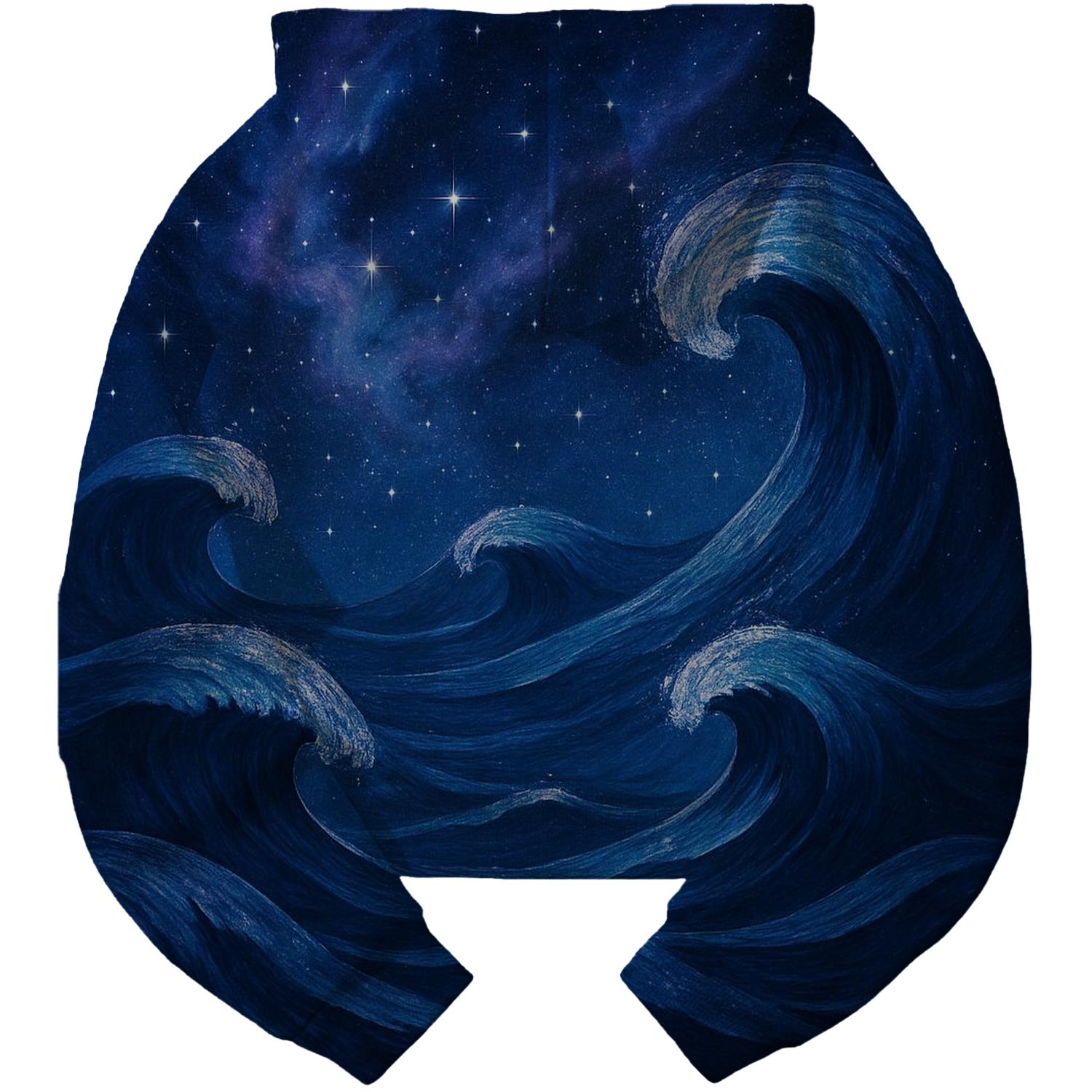 Cosmic Wave Dance Cropped Hoodie