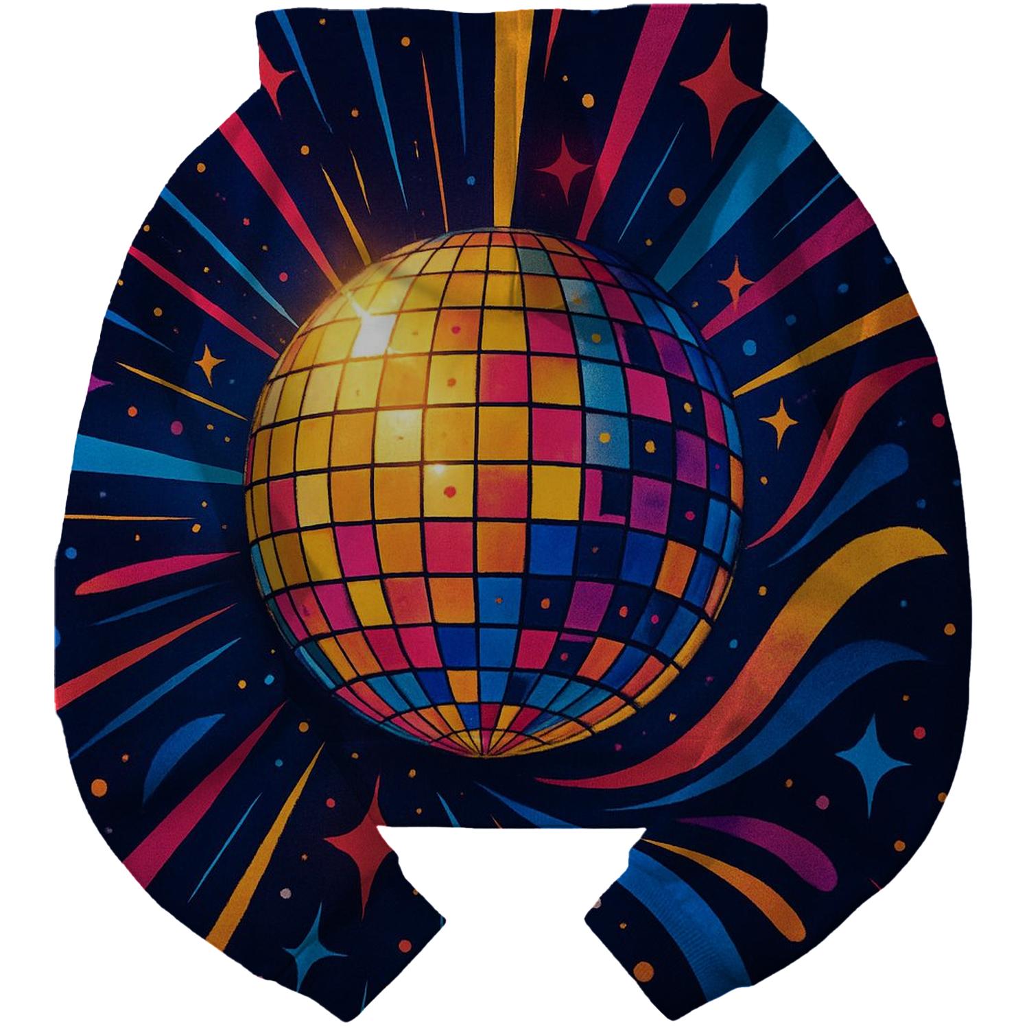 Flashy Retro Disco Cropped Hoodie