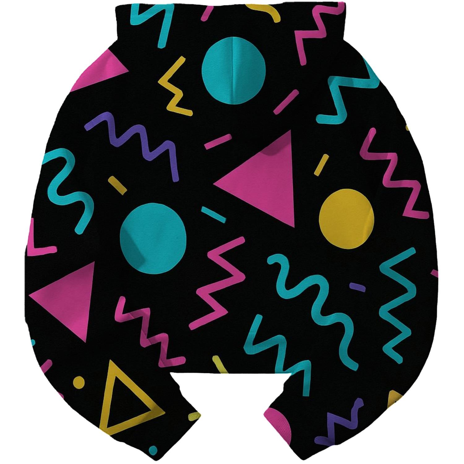 Rad Retro Patterns Cropped Hoodie