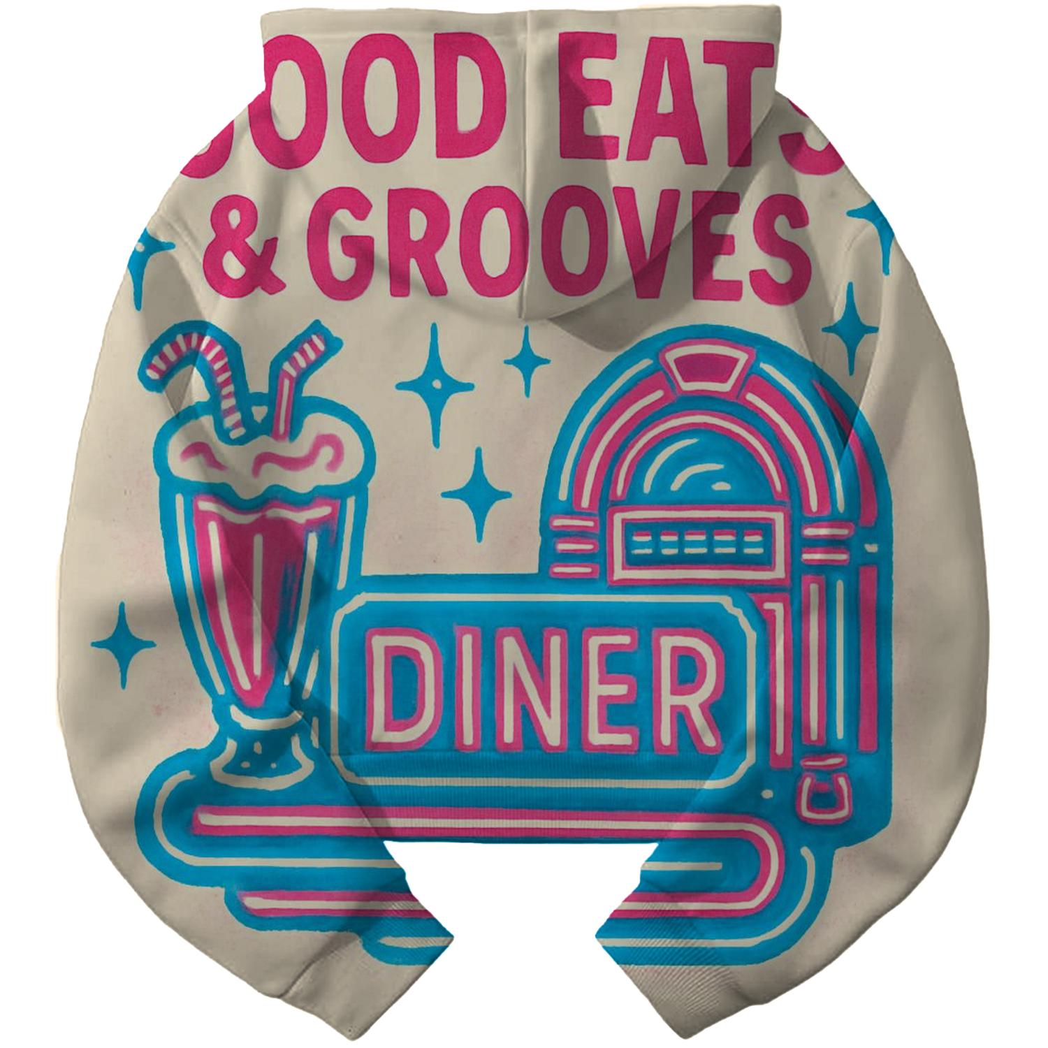 Retro Neon Diner Hoodie