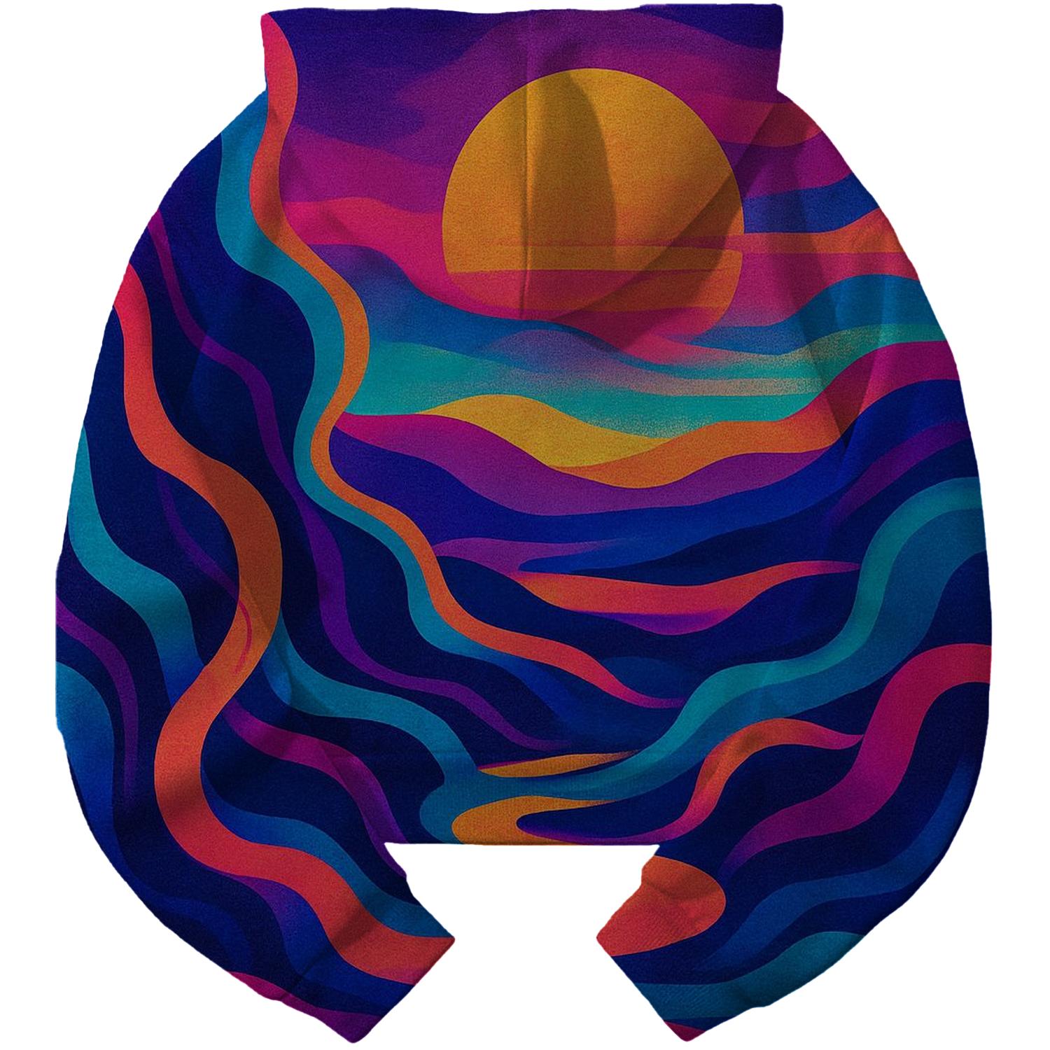Digital Dreamscape Cropped Hoodie