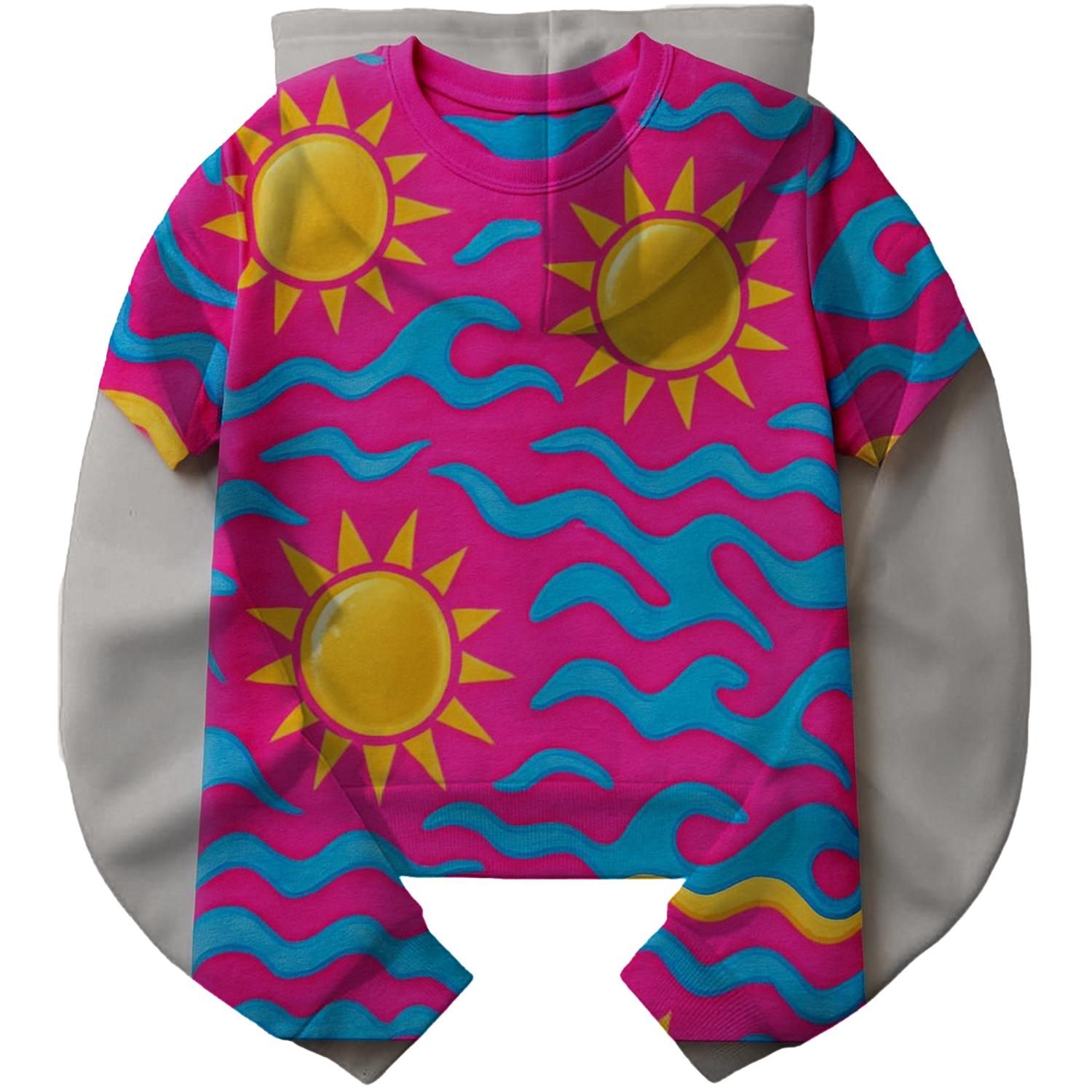 Electric Summer Cropped Hoodie