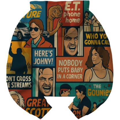 Classic 80s Movie Magic Cropped Hoodie