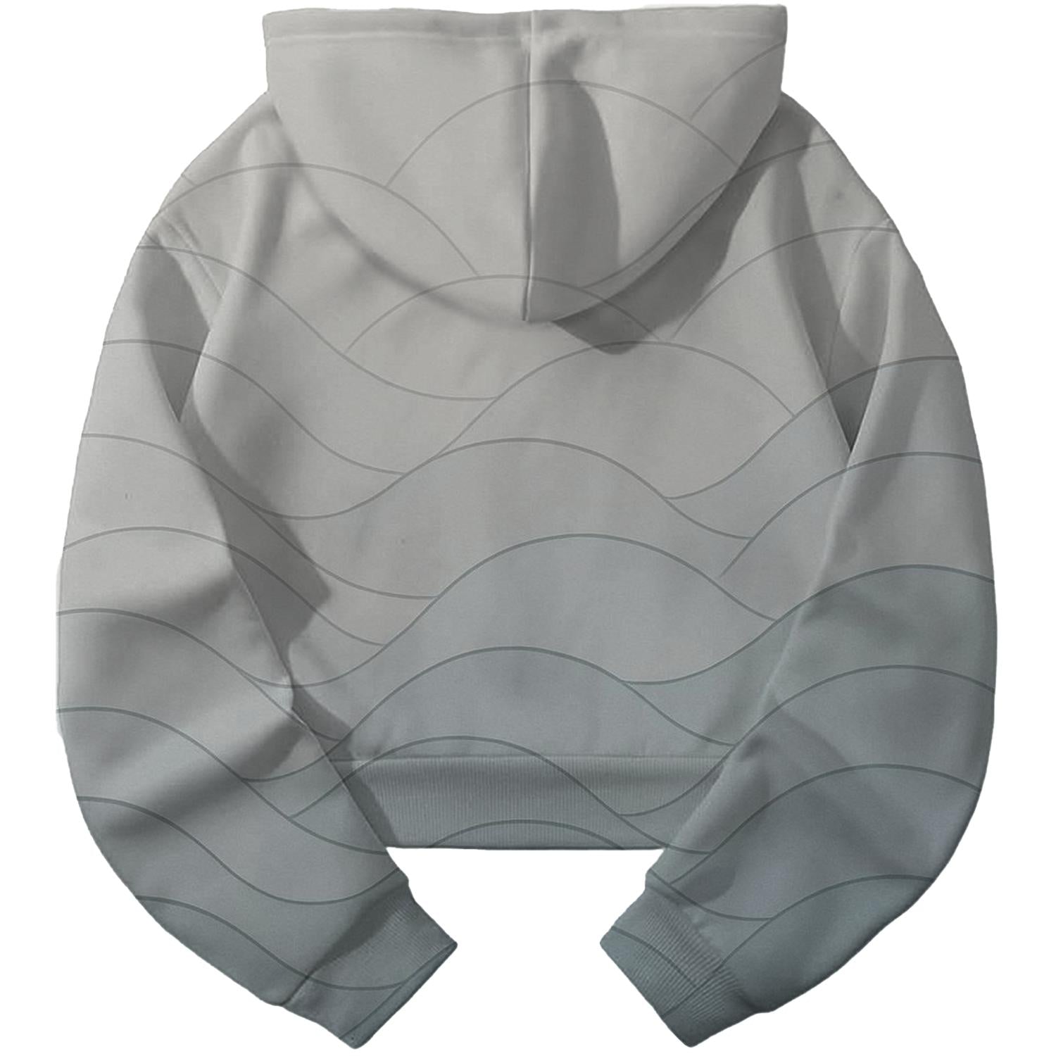 Geometric Wave Form Cropped Hoodie