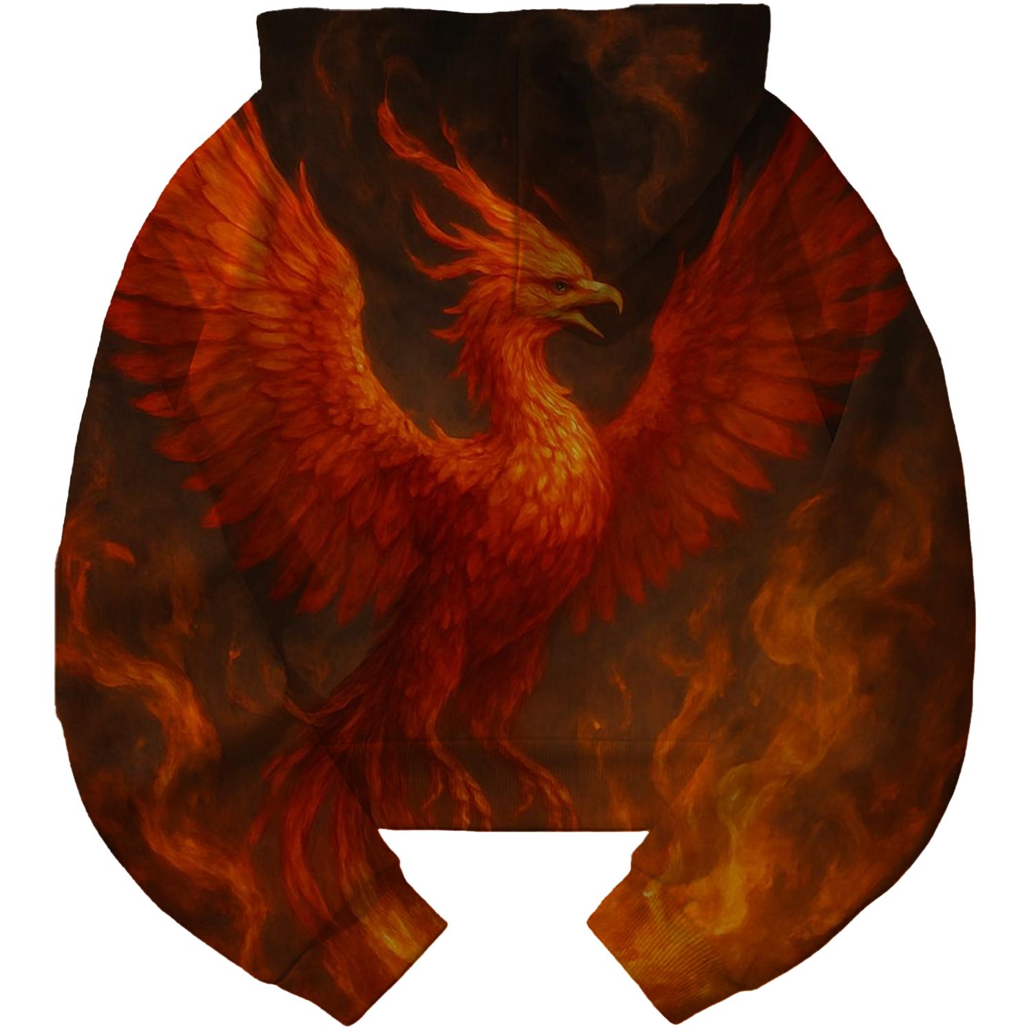 Electric Phoenix Fire Cropped Hoodie