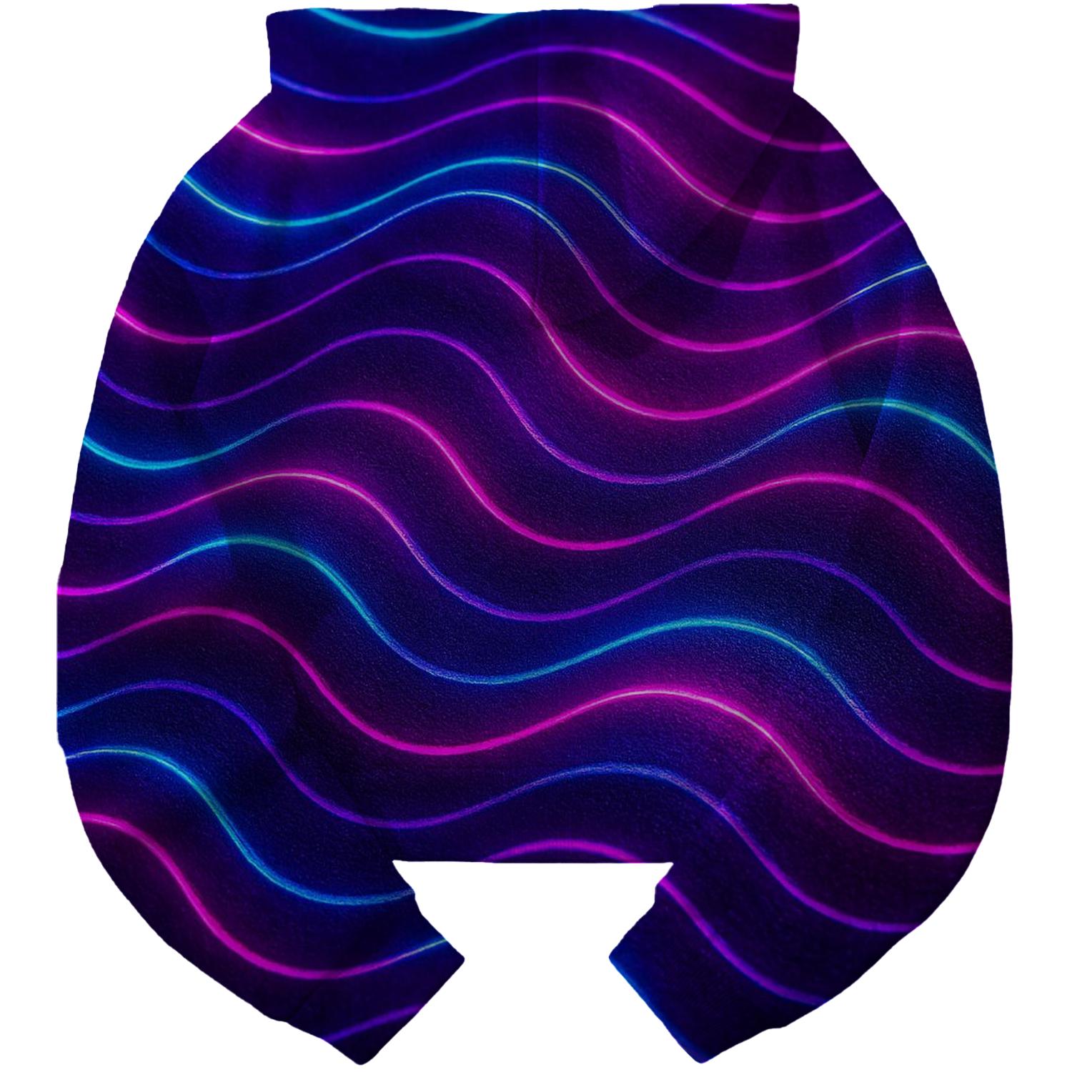 Neon Wave Cropped Hoodie