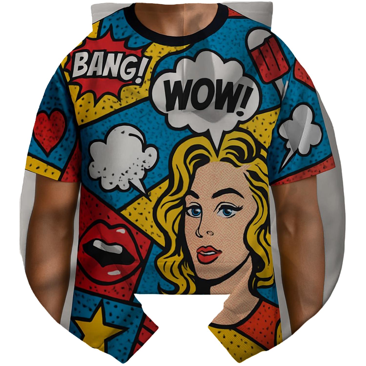 Vintage Pop Art Mania Cropped Hoodie