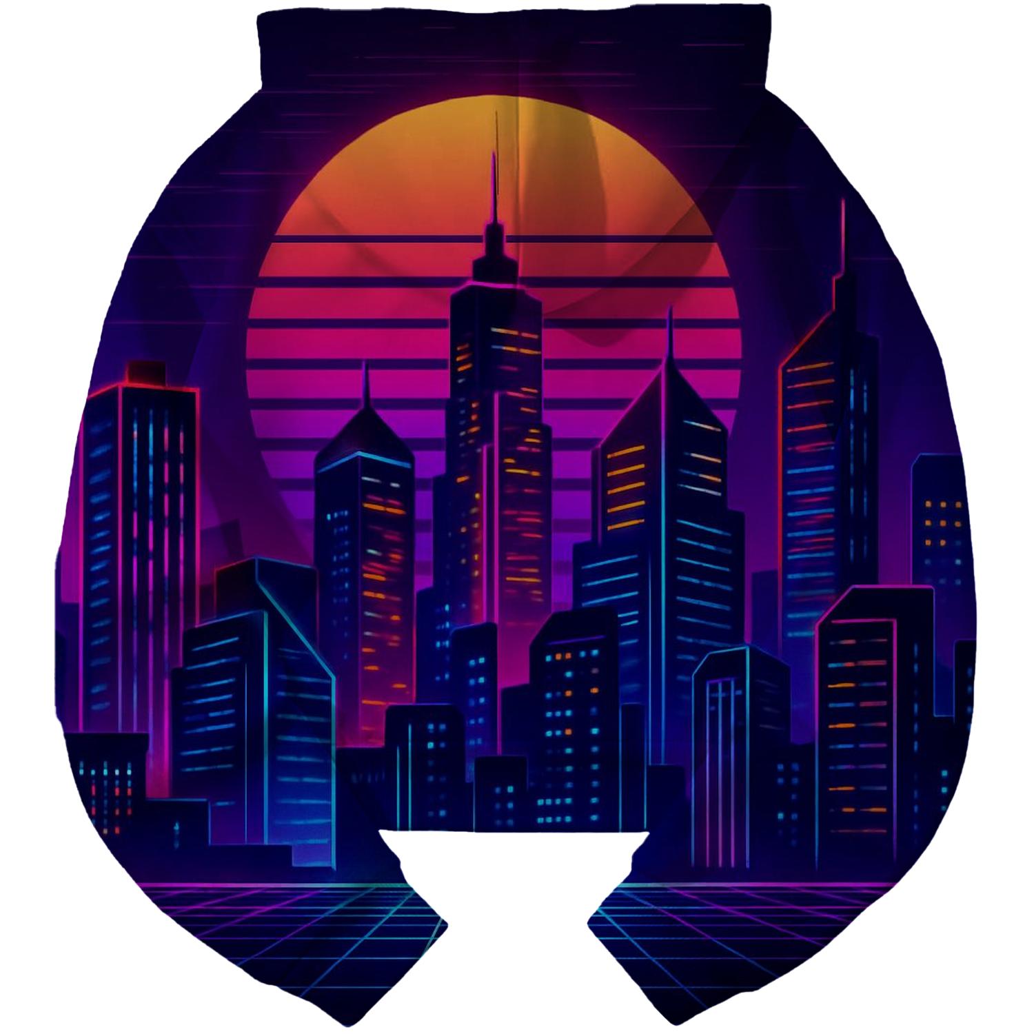 Synthwave Neon City Hoodie
