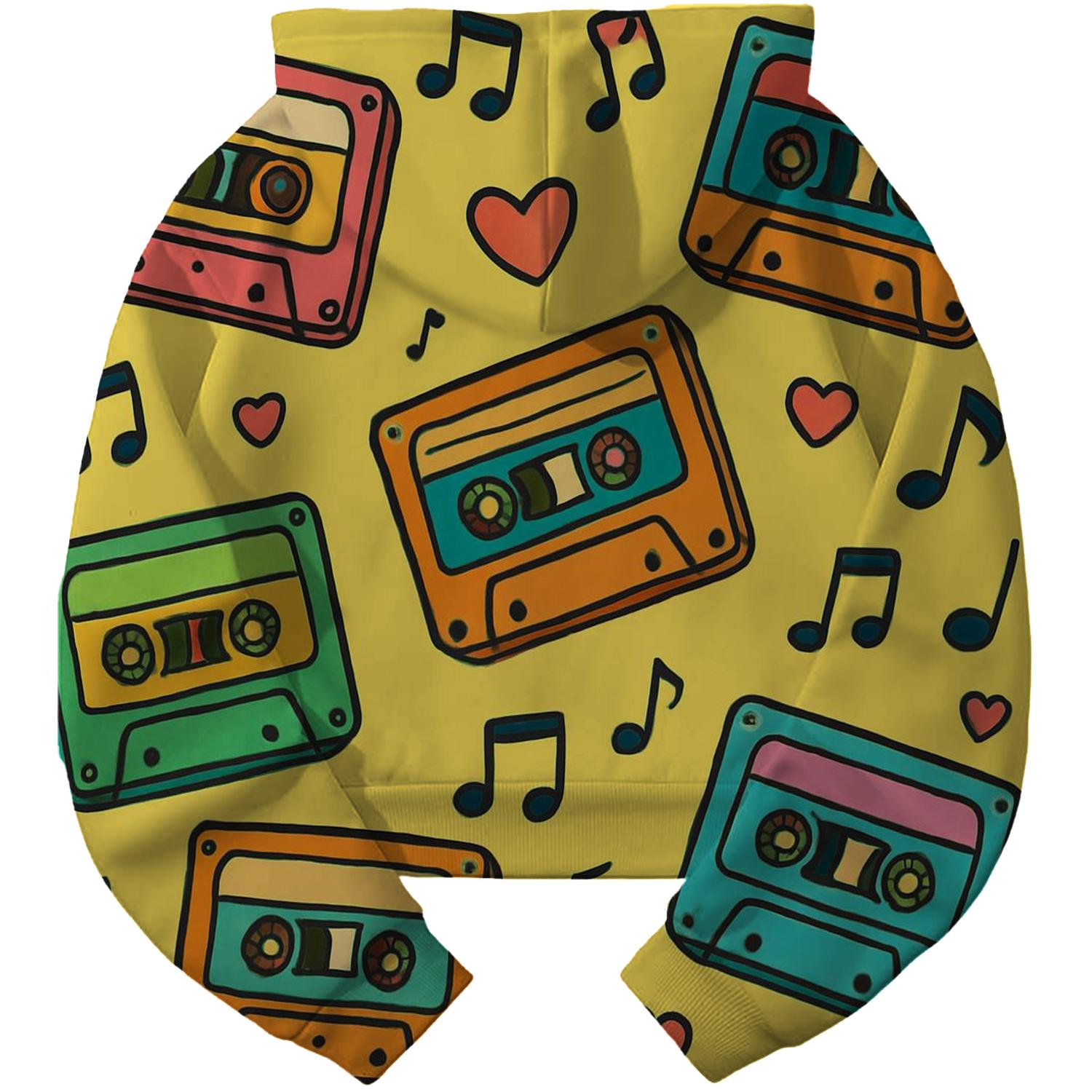 Cassette Love Story Cropped Hoodie