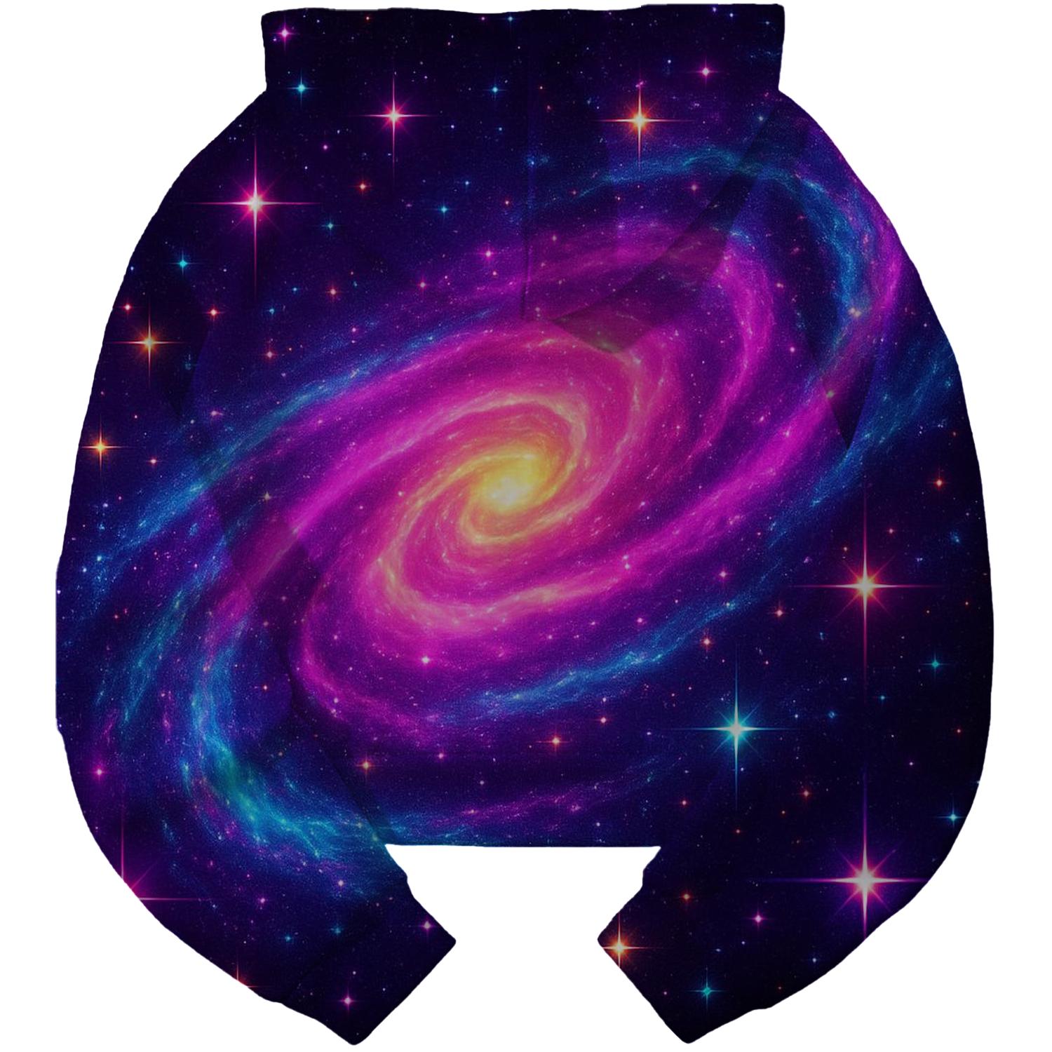 Glamourous Neon Galaxy Cropped Hoodie
