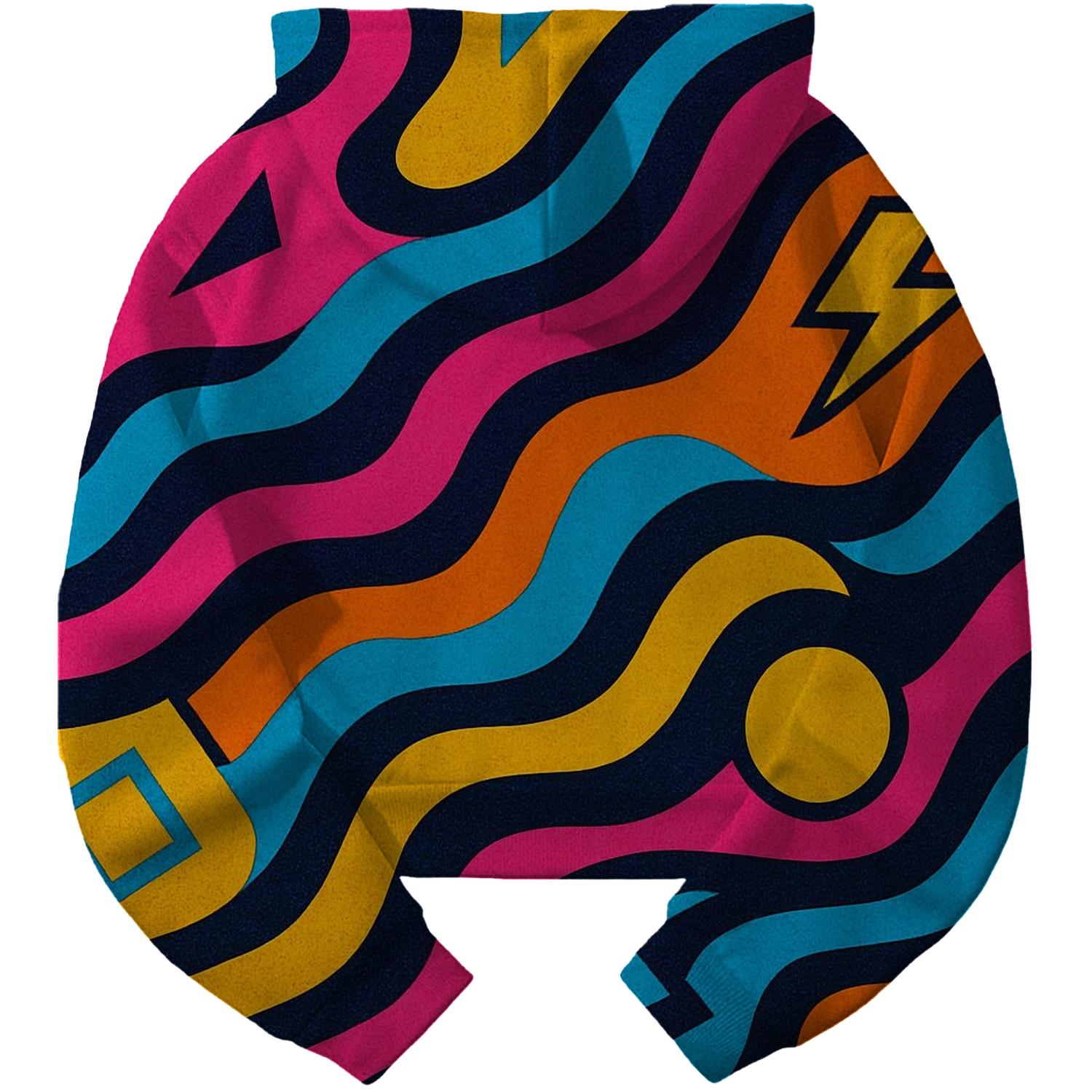 Retro Wave Odyssey Cropped Hoodie