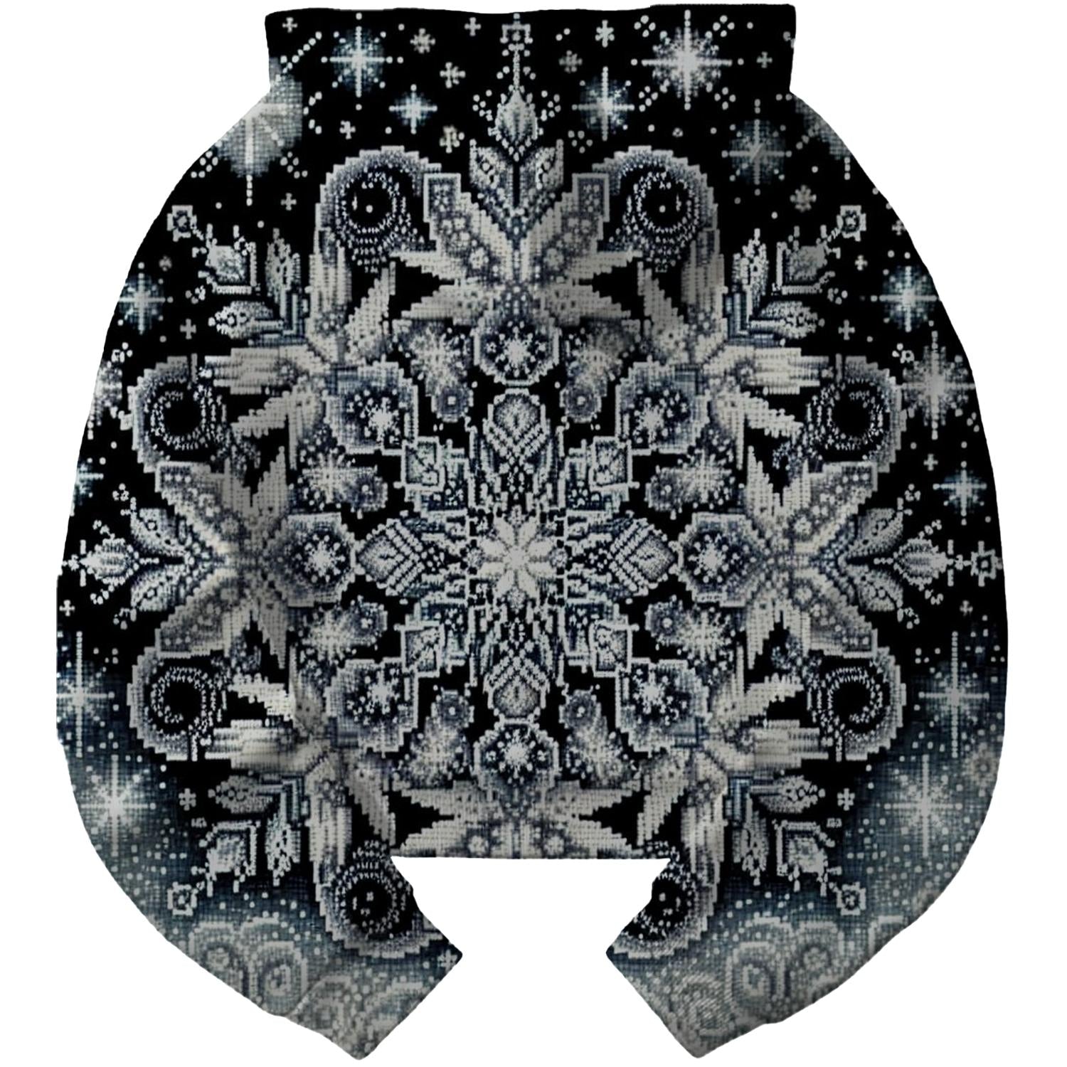 Joyful Snowflake Fantasy Design Cropped Hoodie