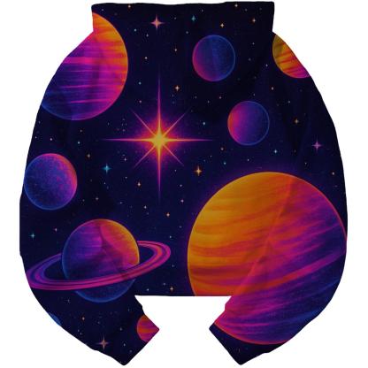 Cosmic Retro Vibes Cropped Hoodie