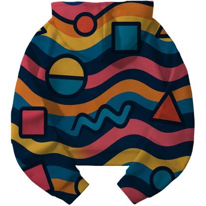 Retro Waves Geometric Hoodie