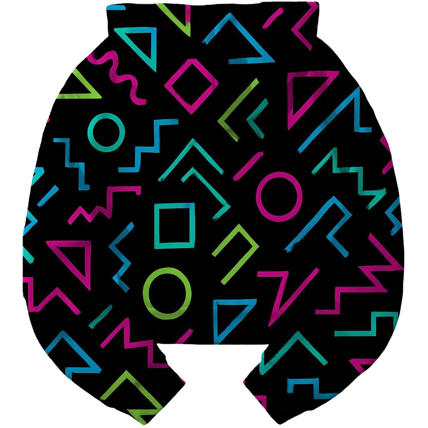 Geometric Synth Design Cropped Hoodie