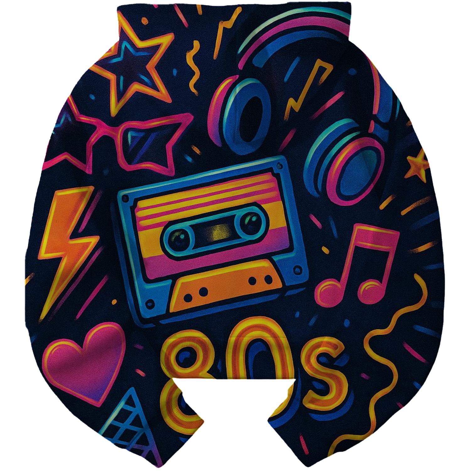 Electro Pop Energy Cropped Hoodie