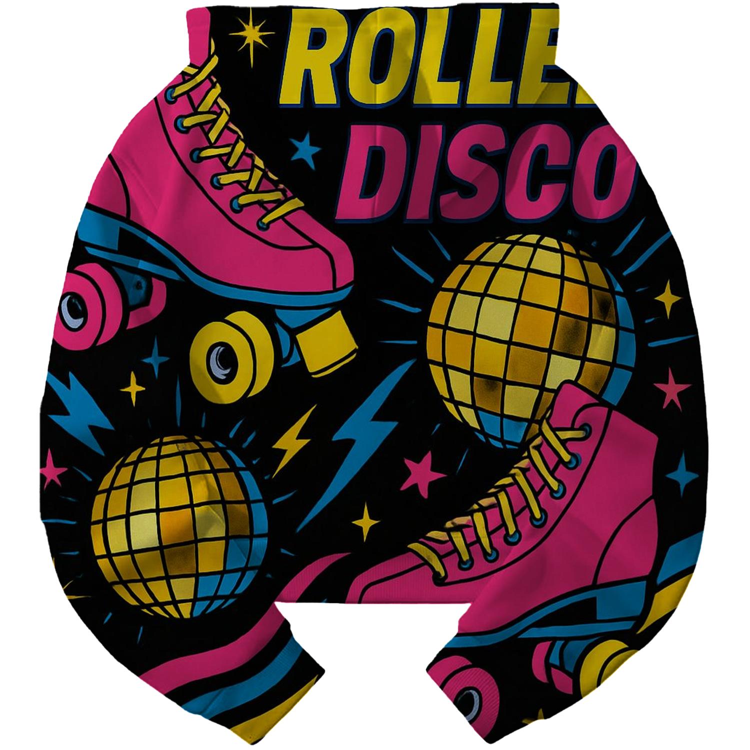 Roller Disco Blast Cropped Hoodie