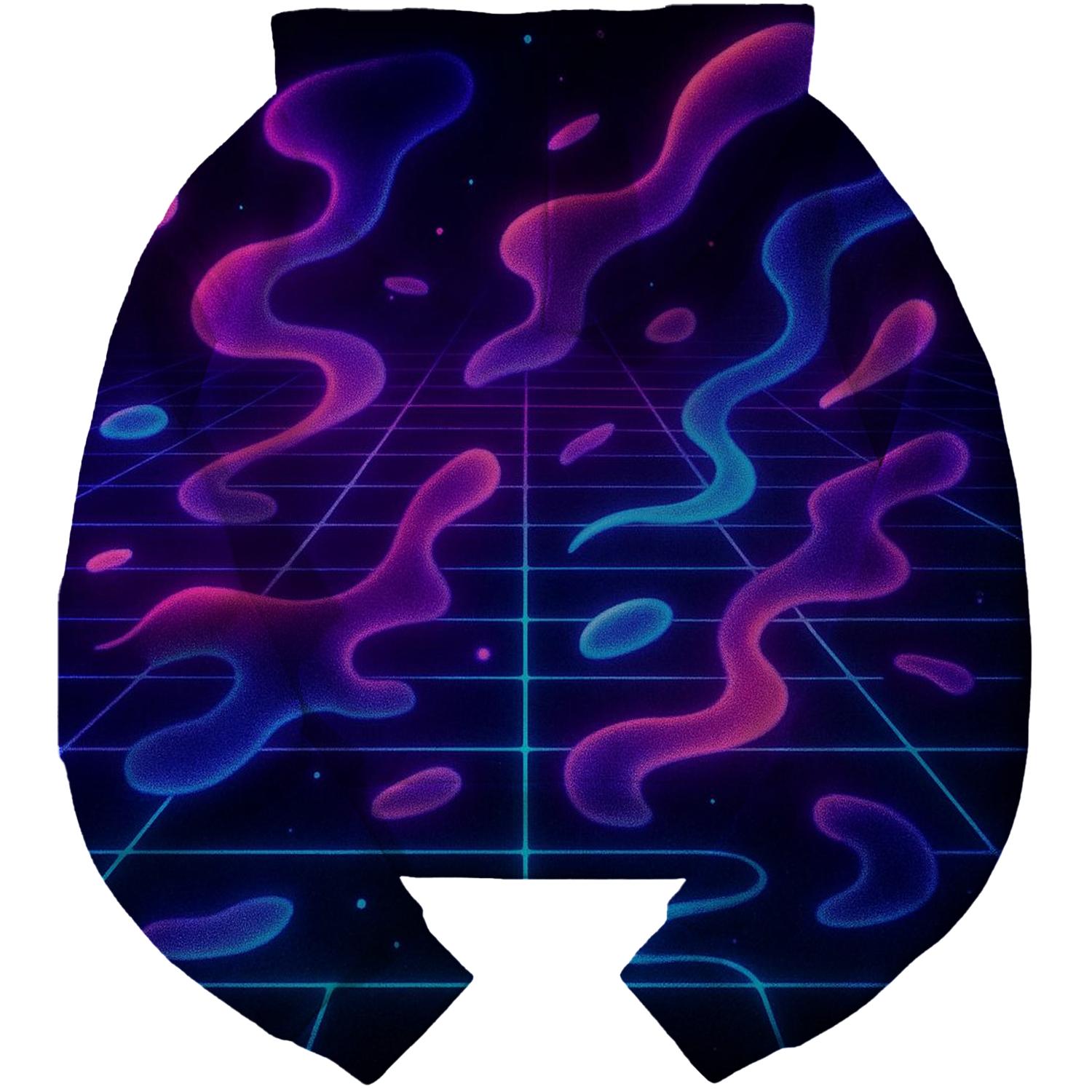 Futuristic Grid Cropped Hoodie