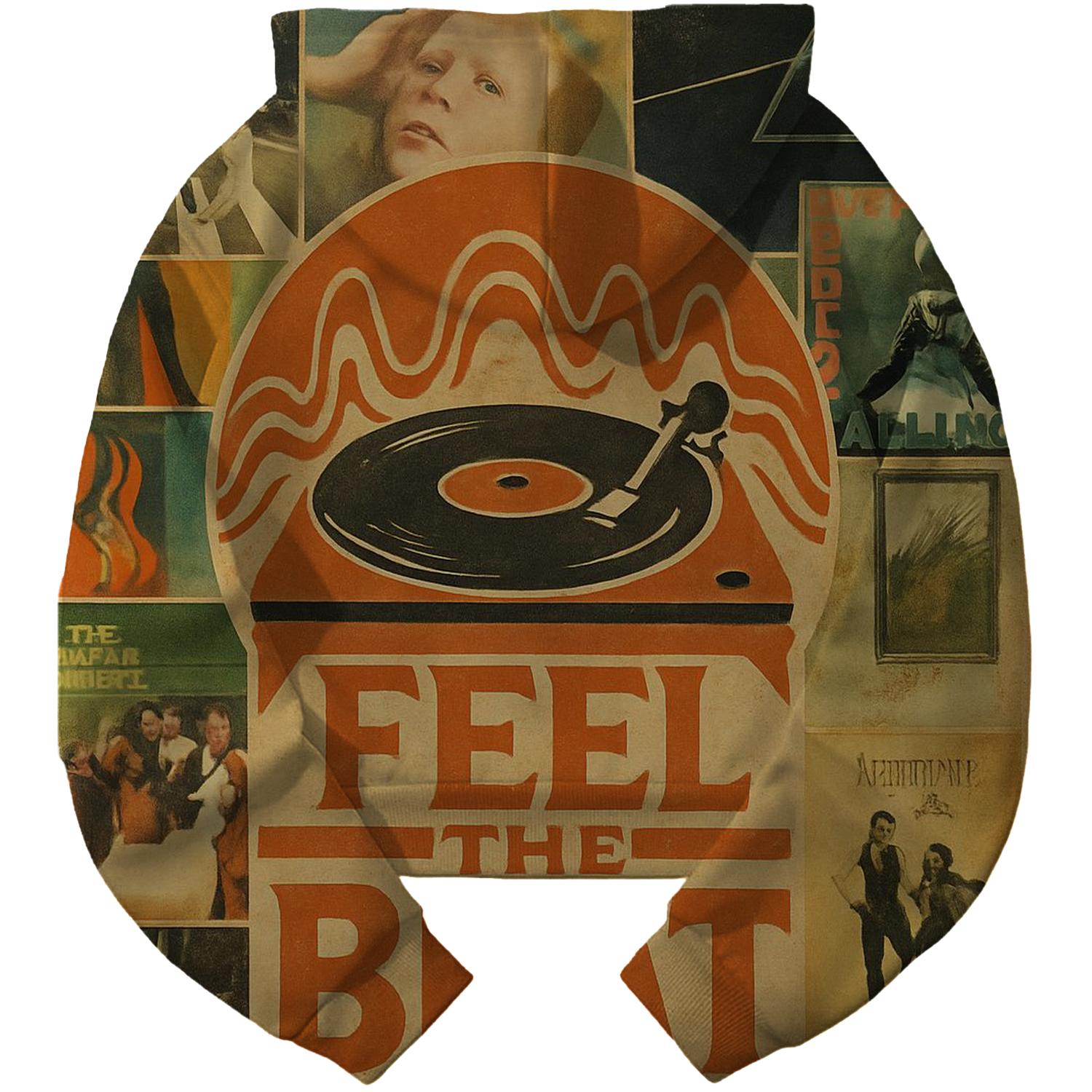 Classic Vinyl Record Collage Hoodie