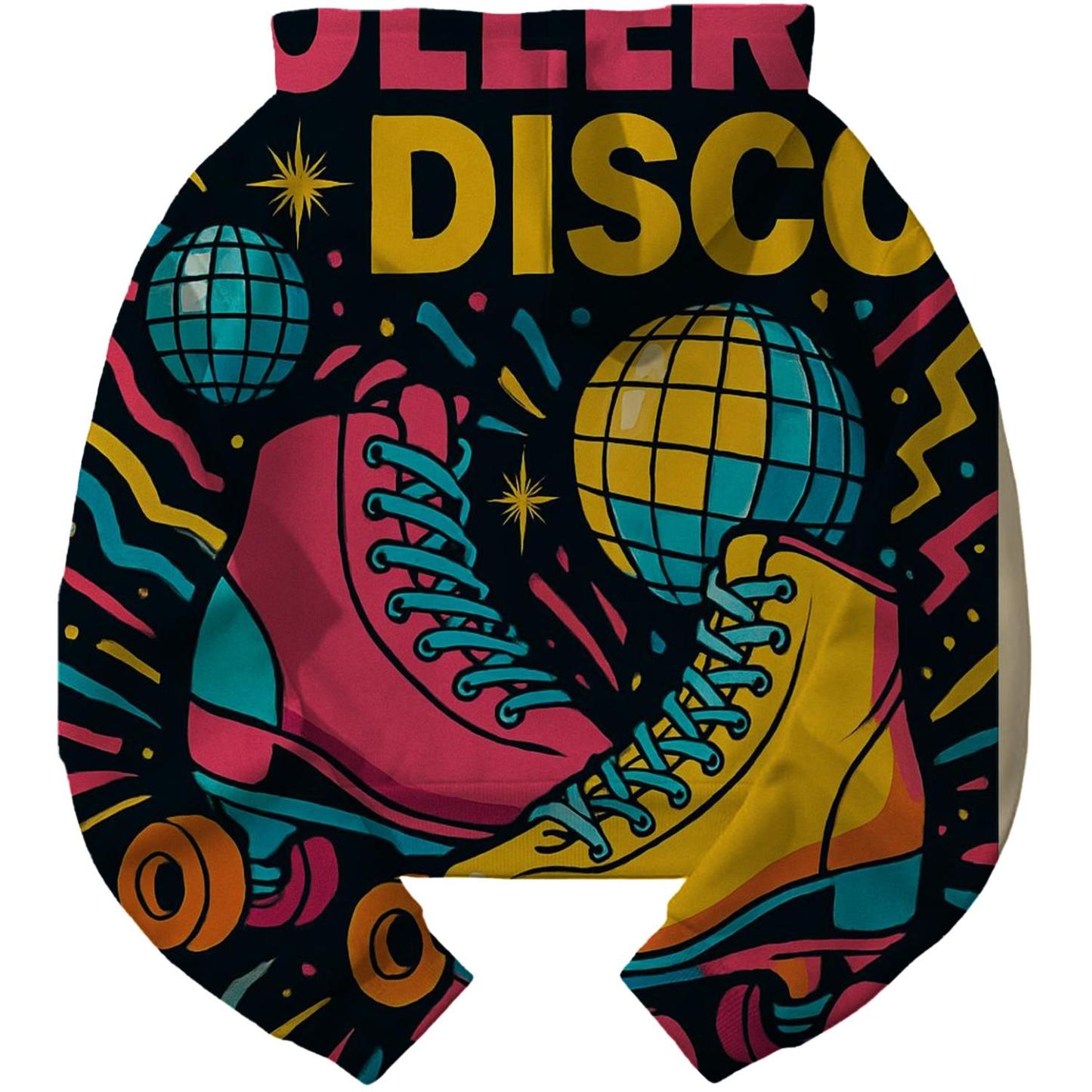 Disco Roller Rink Cropped Hoodie