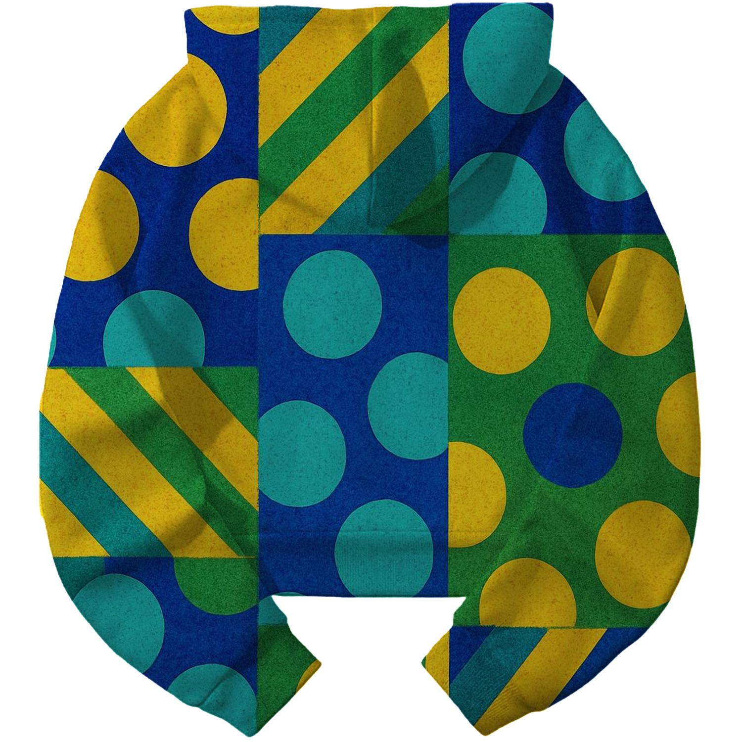 Funky Dots and Stripes Cropped Hoodie